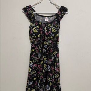 Floral Dress with Black Base